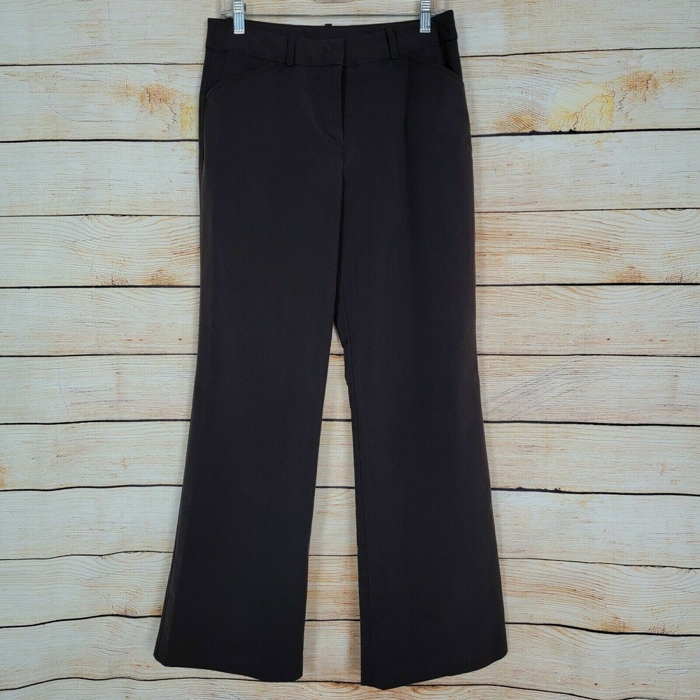 Worthington Womens Slacks Size 8 Brown Straight Modern Fit‎ Pants Work Trouser